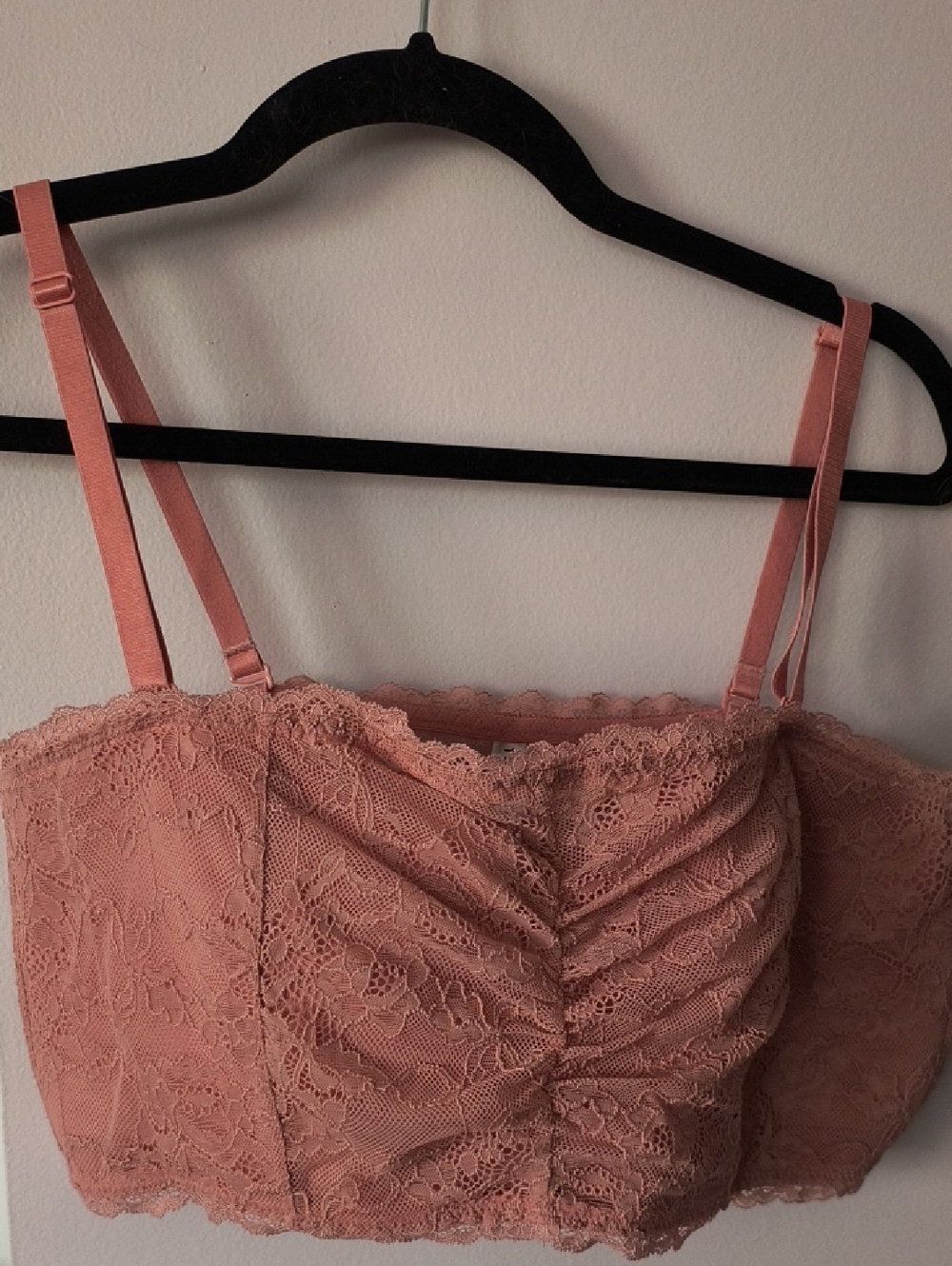 Torrid Lace Bandeau Bralette - Dusty Pink